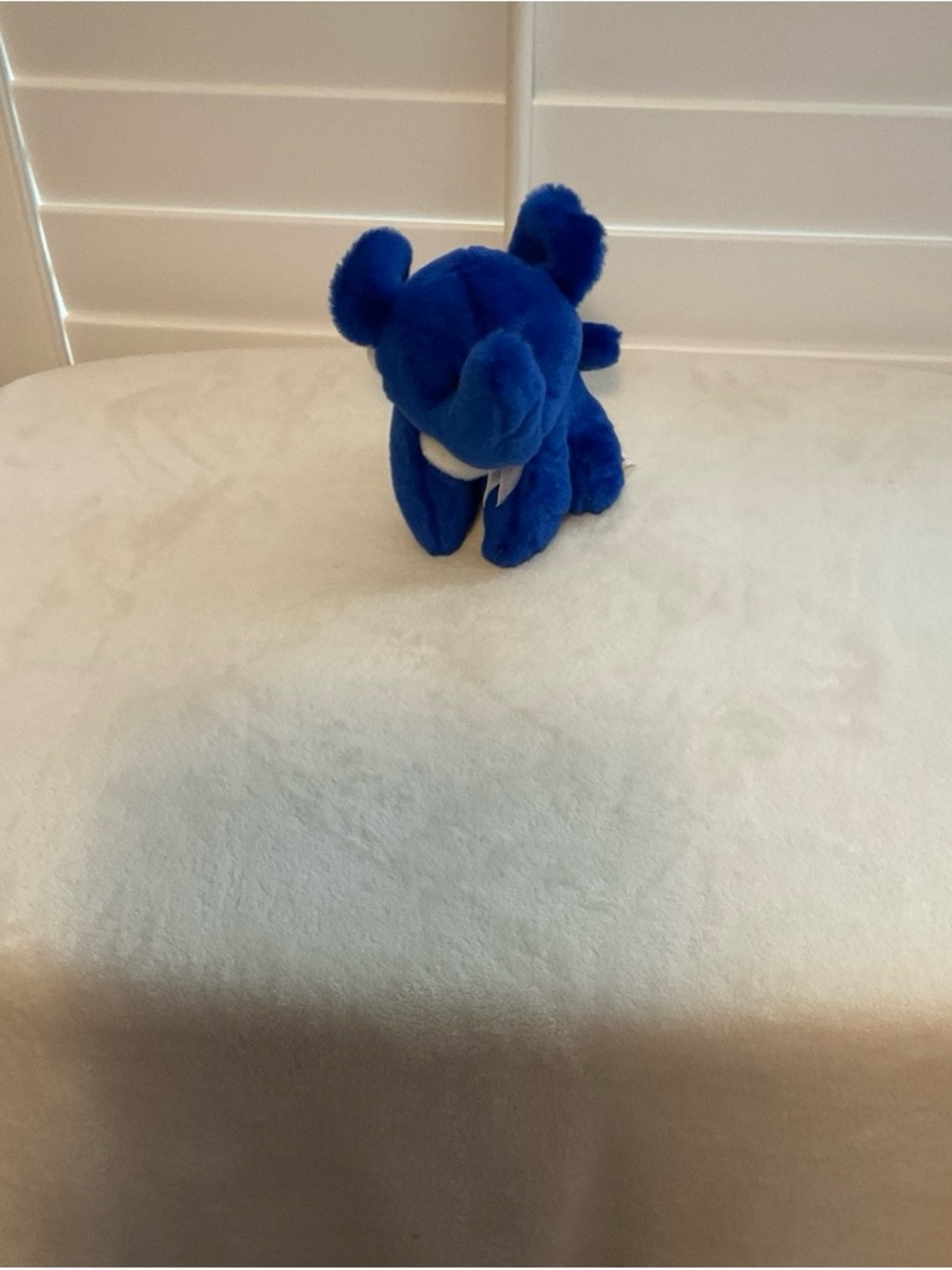 Blue Plush Rhino Stuffed Animal - Soft Cuddly Toy